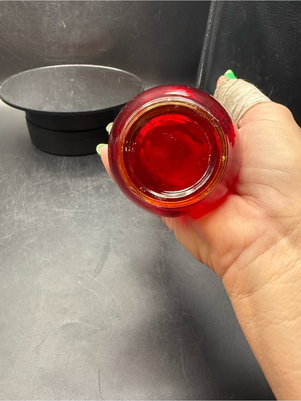 Viking 40th Anniversary Ruby Red Art Glass Bud Vase - Picture 7 of 7